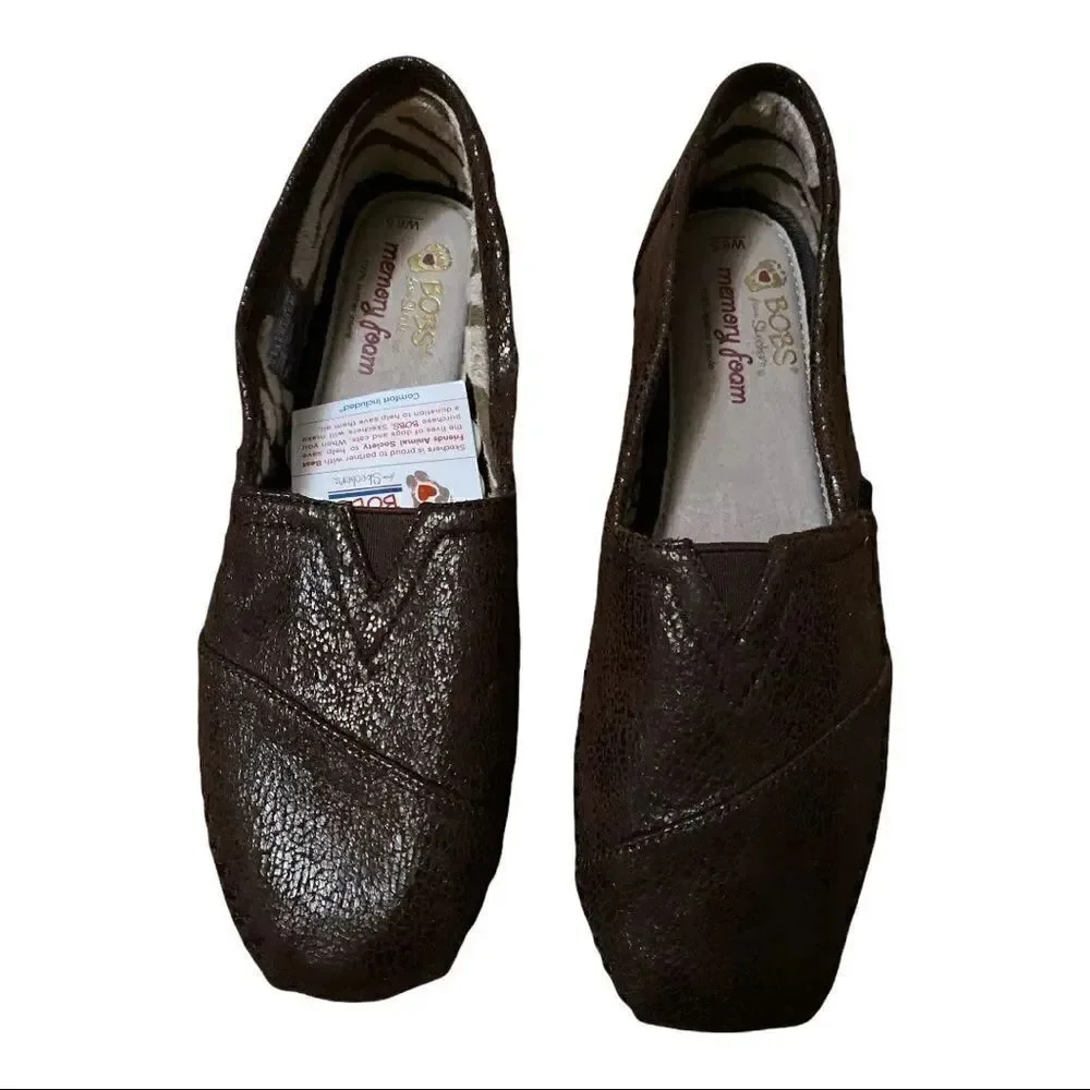 Skechers | Luxe Bobs Rain Dance Slip-On With Memory Foam in Chocolate | 6.5